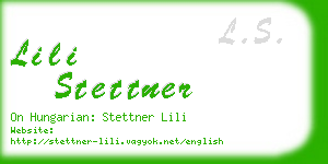 lili stettner business card